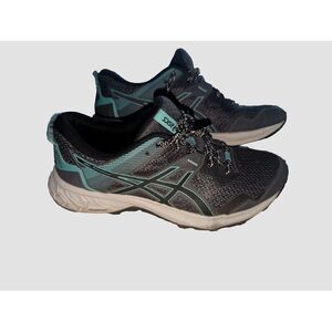 ASICS Women's GEL-SONOMA 5 Size 10 Trail Running Shoes 1012A568 Blue Teal‎ Black